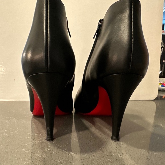 Belle Leather Red Sole Ankle Boots - Picture 2 of 4